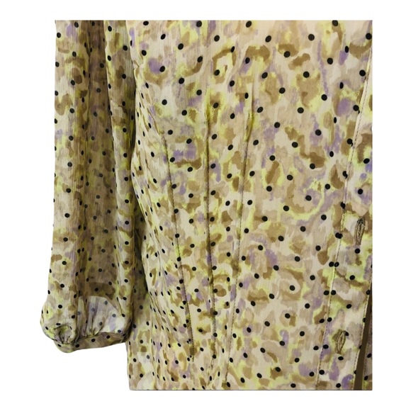 Christopher & Banks M Blouse Button down Polka Dot - Picture 8 of 9